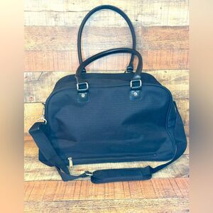 Ciao! Duffle Carry On Bag Black Structured Multiple Zippers Luggage Travel